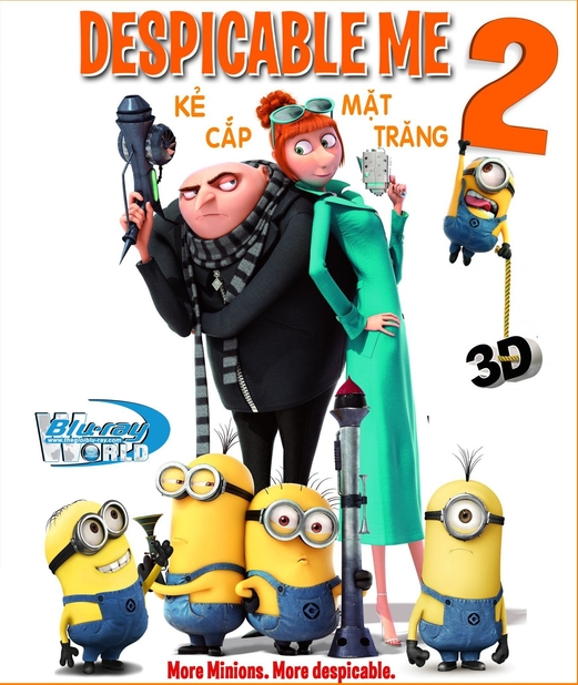 D175. Despicable Me 2  - KẺ CẮP MẶT TRĂNG 2 3D 25G(DTS-HD MA 5.1)  